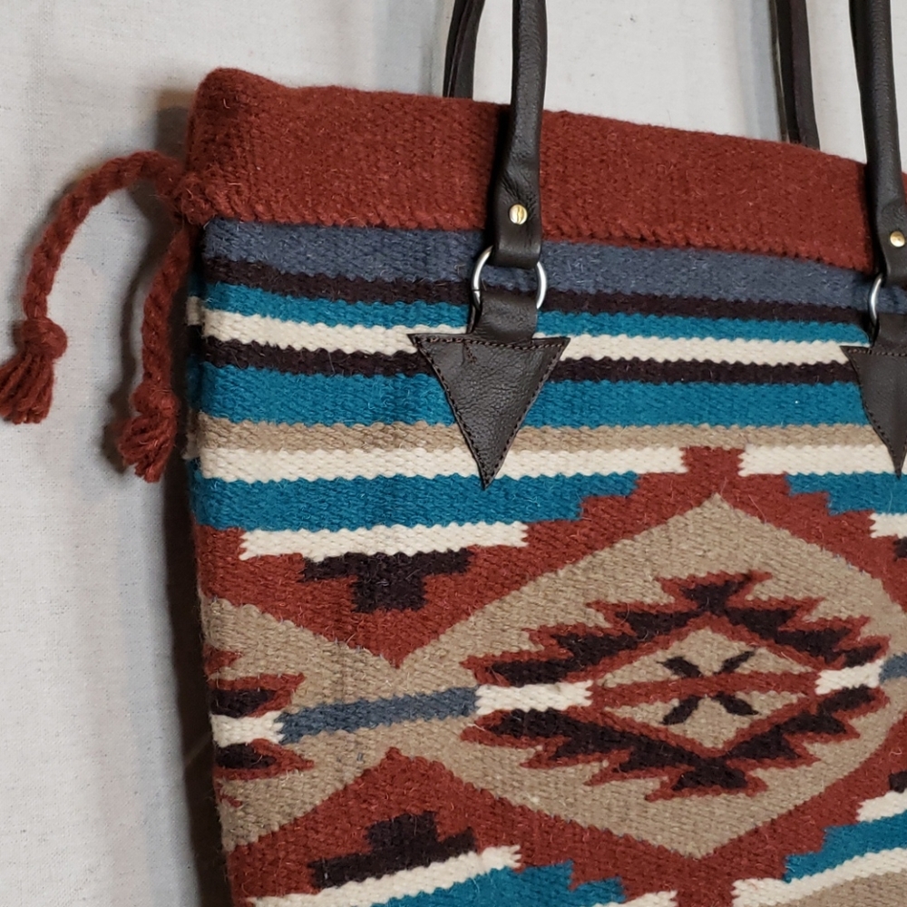 Southwest Turquoise Purse, Tote Bag (A)